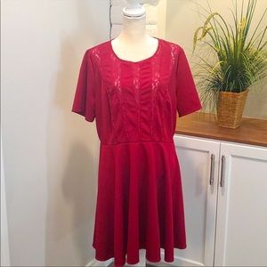 Forever 21 Red Formal Lace Plus Sizes Dress, Size 3X
